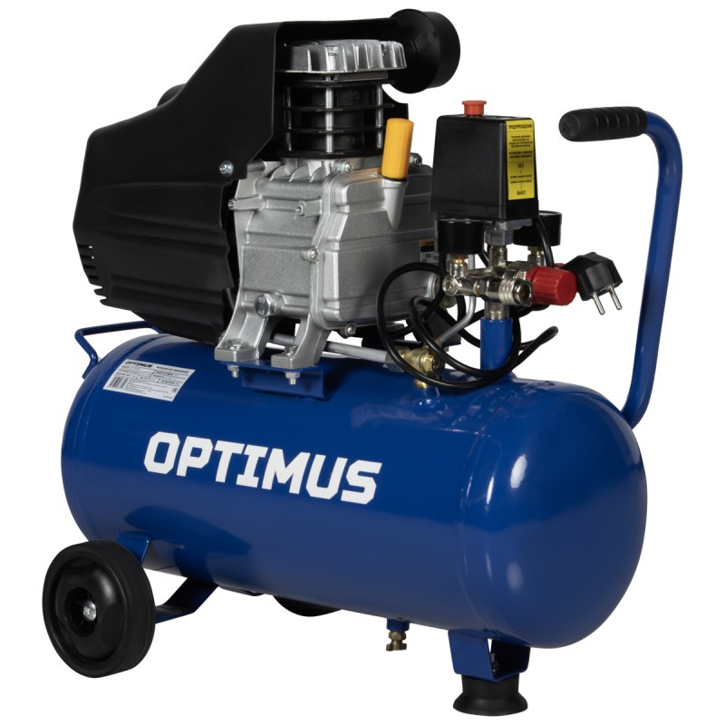 OPT-302430 Компрессор поршневой, 300л/мин, 2.2кВт, 220в, ресивер 24л OPTIMUS