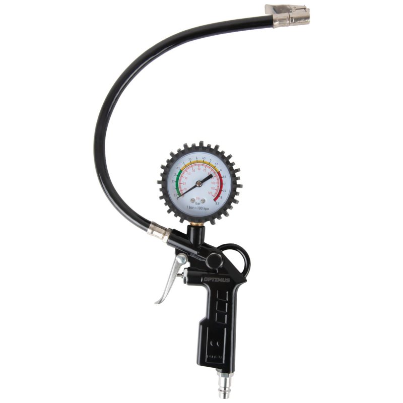 OPT-PI1020 Пистолет для накачки шин с аналоговым манометром 63 мм, max. 8 Бар. OPTIMUS