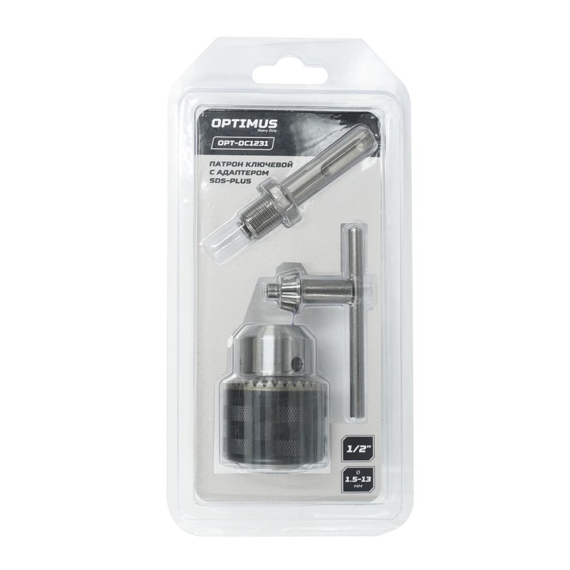 OPT-DC1231 Патрон ключевой с адаптером SDS-Plus, 1/2" -1,5-13 мм OPTIMUS