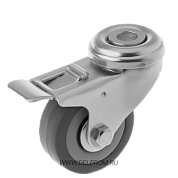 SChgb 55 Аппаратная колесная опора с тормозом с.р. под болт м10 д125 (VILS)