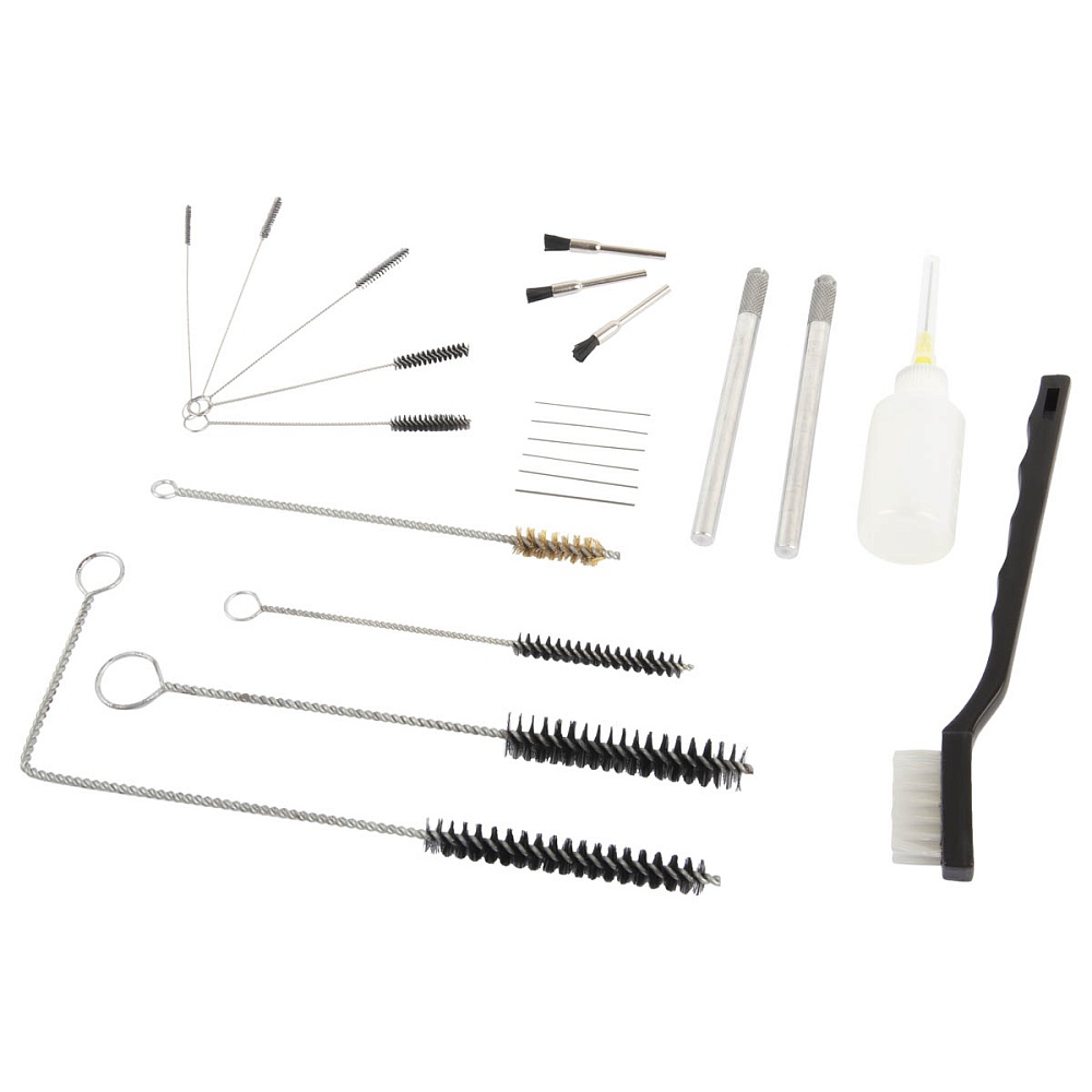 GS-10 Набор для чистки краскопультов, в комплекте 17 щеточек Wiederkraft