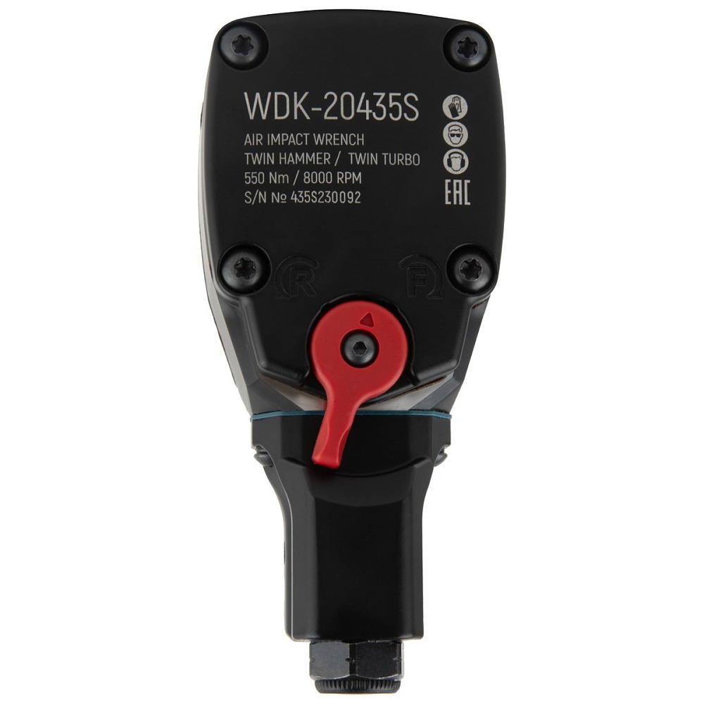 Wiederkraft WDK-20435S Гайковерт пневматический ударный компактный 1/2", 550 Нм,  TWIN TURBO