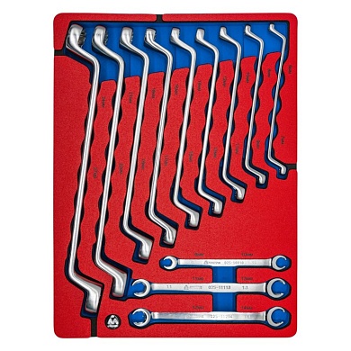 Набор накидных и разрезных ключей ложемент МАСТАК 5-23112