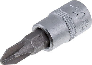 Торцевая головка с битой крестовой отвертки 1/4" PH1, СТАНКОИМПОРТ, CS-14.12.PH1