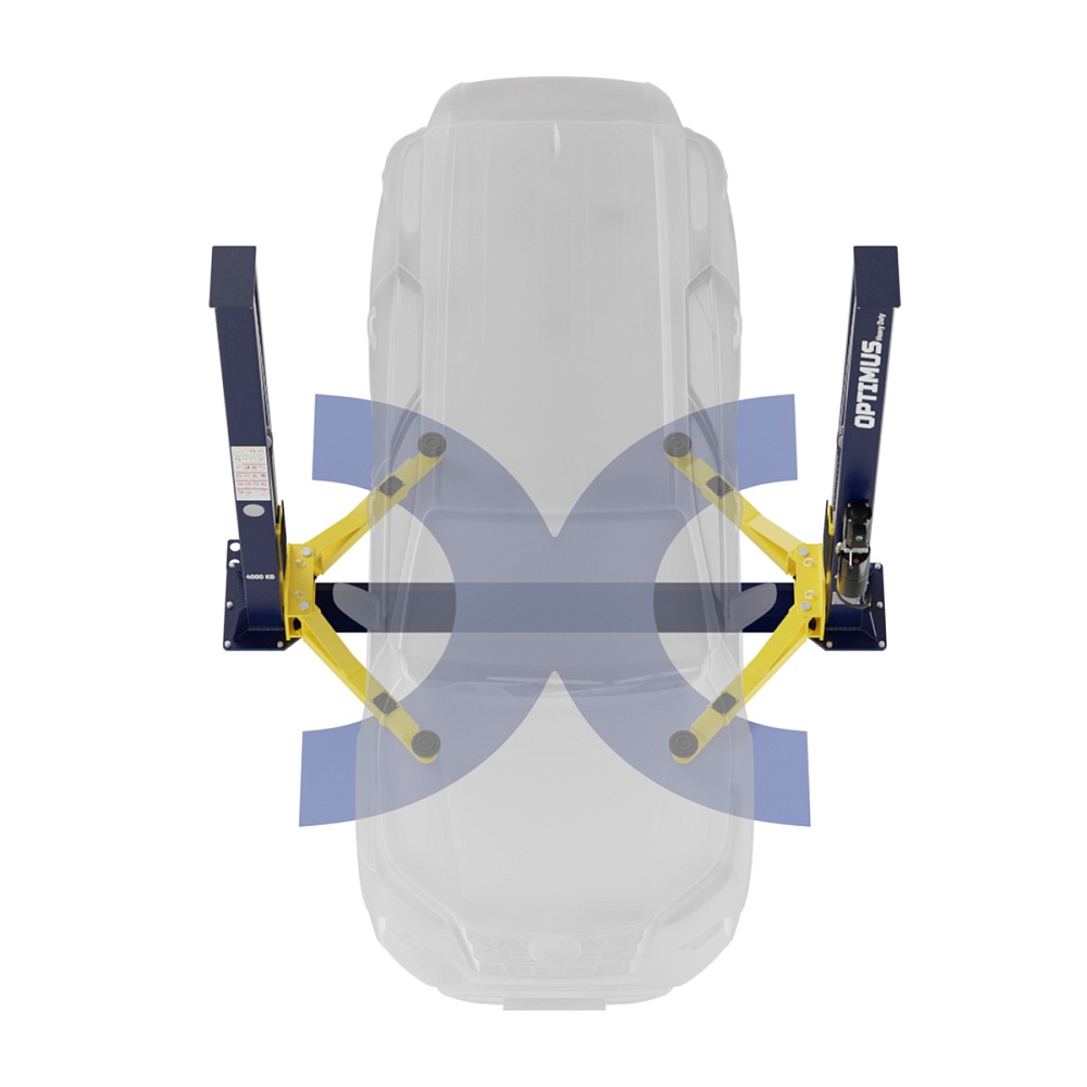 OPT-4T/380 Подъемник гидравлический 4 т, нижняя синхронизация, односторонняя разблокировка, 380В OPTIMUS