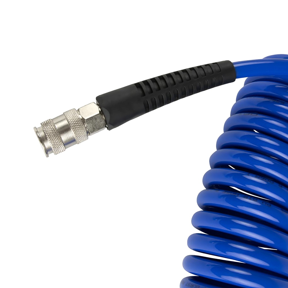 OPT-7812 Шланг пневматический спиральный с БРС, 12м, 8*12мм OPTIMUS