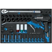 KING TONY Набор пневмоинструмента 1/2" с принадлежностями, ложемент, 41 предмет KING TONY 9-44803AMPV01