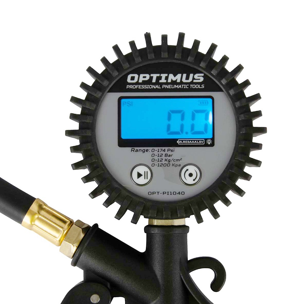 OPT-PI1040 Пистолет для подкачки шин с цифровым дисплеем 0,35-12 бар OPTIMUS