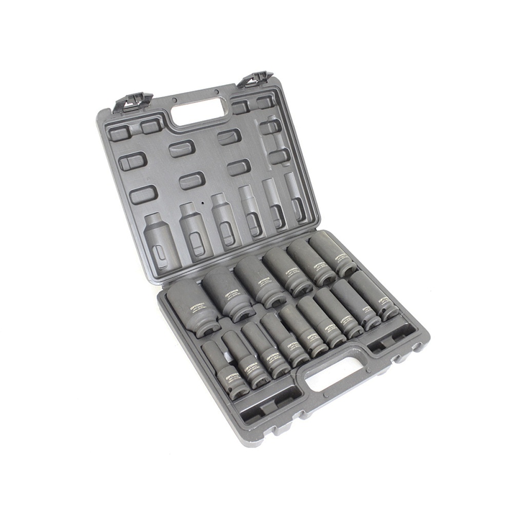 OPT-40215 Набор ударных головок глубоких 1/2" 15 пр., 10-32 мм. OPTIMUS