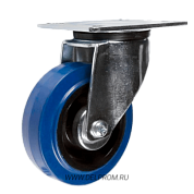 SRCL 55 Поворотная колёсная опора синяя резина д125 (VILS)