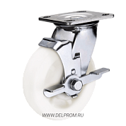 SCdnb 63 Большегрузная полиамидная поворотная колесная опора, с тормозом д150 (VILS)