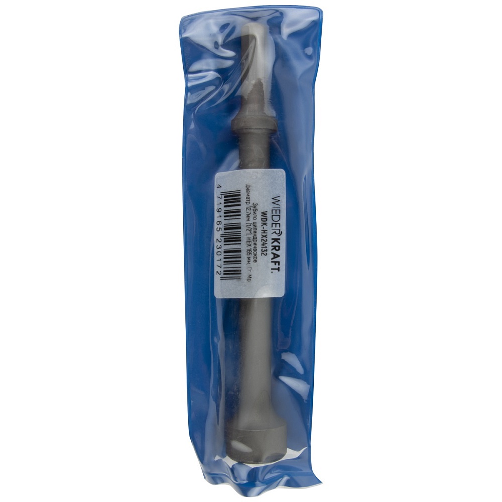 WDK-HX24132 Зубило цилиндрическое диаметр 12,7 мм (1/2") , HEX 165 мм, Cr-Mo Wiederkraft