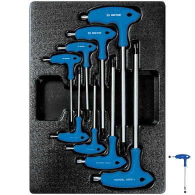 KING TONY Набор L-образных ключей Torx, ложемент, 8 предметов KING TONY 9-22308TR