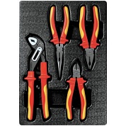 KING TONY Набор диэлектрических пассатижей и бокорезов, ложемент, 4 предмета KING TONY 9-40604GP