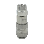 OPT-740SPA Соединение быстросъемное пневматическое с обжимным креплением под шланг 12 мм OPTIMUS