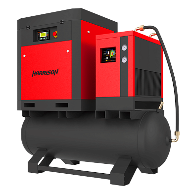 HRS-941500TD5 Винтовой компрессор с ресивером и осушителем Harrison: 1500 л/мин, 8 бар, 11 кВт, 500