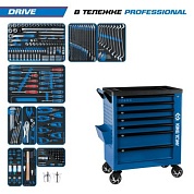 Набор инструментов 251 предмет, "DRIVE", в синей тележке KING TONY 9G38-251MRVB