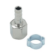 OPT-72008HF Штуцер пневматический ёлочка с обжимным кольцом, внутренняя резьба 1/4", 8 мм OPTIMUS