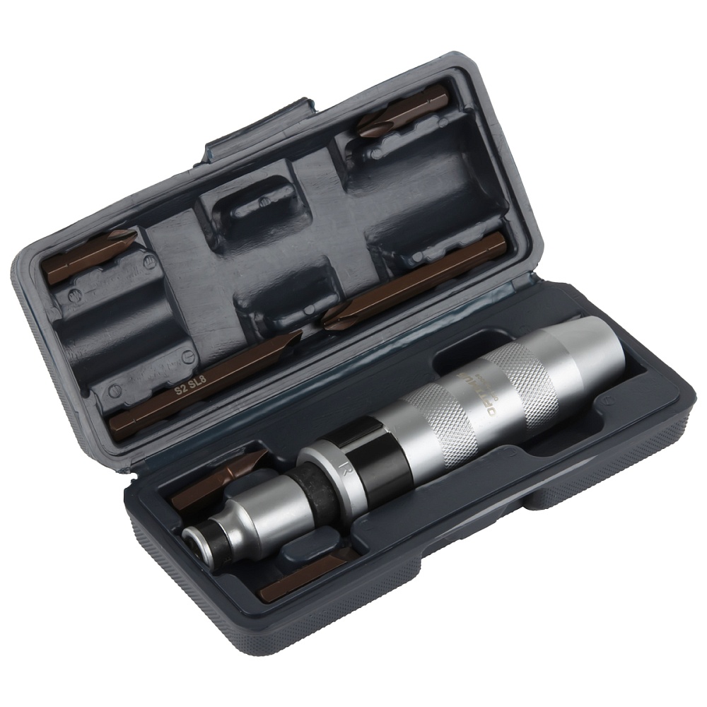 OPT-SI3009 Ударная отвертка с набором бит, 9 предметов OPTIMUS