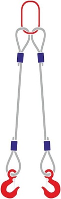 Строп канатный с 2 крюками 3,2Тх2,5М